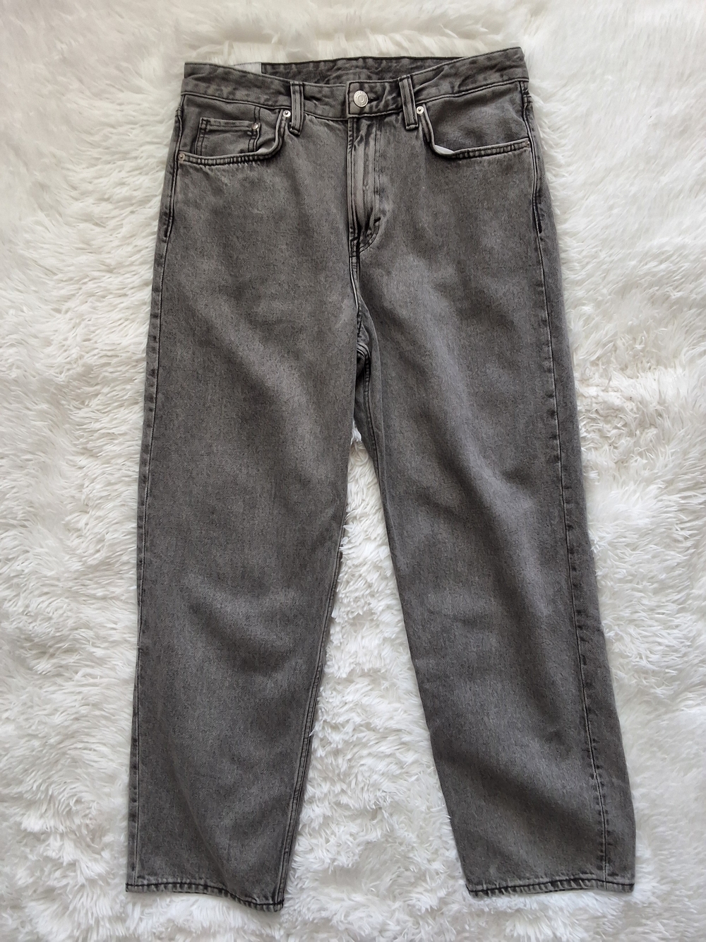 (34x32) H&M Loose Fit Denim Gray Men's Jeans